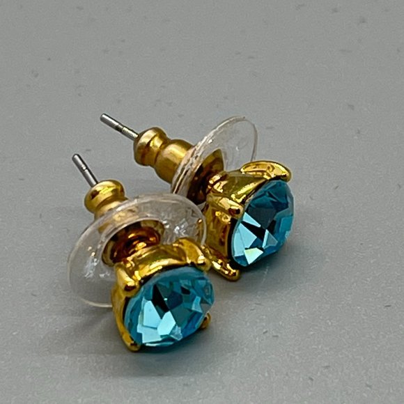 Kirks Folly | Aurora Borealis Blue Stud Earrings - Picture 2 of 6